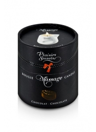 Массажная свеча с ароматом шоколада Bougie de Massage Gourmande Chocolat - 80 мл. - Plaisir Secret - купить с доставкой в Хабаровске