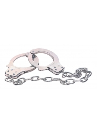 Наручники из металла с длинной цепочкой CHROME HANDCUFFS METAL HANDCUFFS W. KEY - NMC - купить с доставкой в Хабаровске