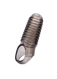 Дымчатая насадка с рёбрышками и подхватом мошонки ToyFa XLover - 12,5 см. - ToyFa - в Хабаровске купить с доставкой