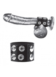 Ремень на член и мошонку 1.5  Cock Ring With Ball Strap - BlueLine - купить с доставкой в Хабаровске