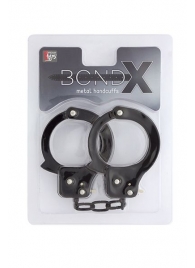 Чёрные наручники из листового металла BONDX METAL CUFFS BLACK - Dream Toys - купить с доставкой в Хабаровске