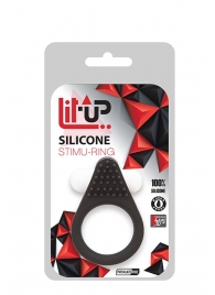 Чёрное эрекционное кольцо LIT-UP SILICONE STIMU RING 1 BLACK - Dream Toys - в Хабаровске купить с доставкой
