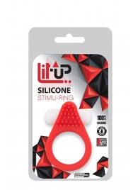 Красное эрекционное кольцо LIT-UP SILICONE STIMU RING 1 RED - Dream Toys - в Хабаровске купить с доставкой
