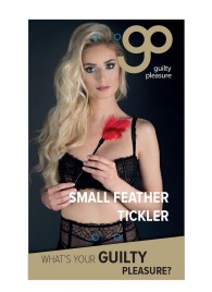Пластиковая метелочка с красными пёрышками Small Feather Tickler - 32 см. - Blush Novelties - купить с доставкой в Хабаровске