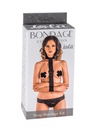 Ошейник с длинной лентой и наручниками Strap Bondage Kit Plus Size - Lola Games - купить с доставкой в Хабаровске