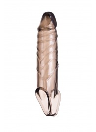 Дымчатая фаллическая насадка с подхватом и закрытой головкой - 16,2 см. - ToyFa - в Хабаровске купить с доставкой