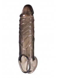 Дымчатая фаллическая насадка с подхватом и закрытой головкой - 16,2 см. - ToyFa - в Хабаровске купить с доставкой