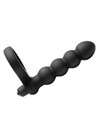 Насадка для двойного проникновения Double Fun Cock Ring with Double Penetration Vibe - XR Brands - в Хабаровске купить с доставкой