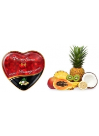 Массажная свеча с ароматом экзотических фруктов Bougie Massage Candle - 35 мл. - Plaisir Secret - купить с доставкой в Хабаровске