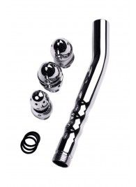 Металлический анальный душ с тремя насадками - ToyFa - купить с доставкой в Хабаровске