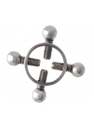 Серебристые зажимы для сосков на винтах - ToyFa - купить с доставкой в Хабаровске