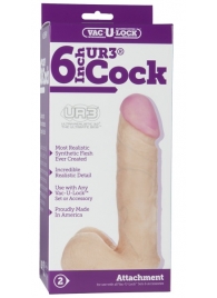 Ультра реалистичная насадка Vac-U-Lock  6  ULTRASKYN Cock - 17,3 см. - Doc Johnson - купить с доставкой в Хабаровске