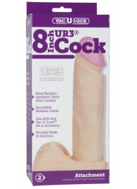 Ультрареалистичная насадка для трусиков Vac-U-Lock 8  ULTRASKYN Cock - 20,57 см. - Doc Johnson - купить с доставкой в Хабаровске