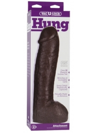 Большая насадка для трусиков Vac-U-Lock Realistic Hung - 31,7 см. - Doc Johnson - купить с доставкой в Хабаровске