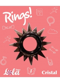 Чёрное эрекционное кольцо Rings Cristal - Lola Games - в Хабаровске купить с доставкой