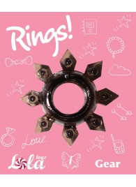 Чёрное эрекционное кольцо Rings Gear - Lola Games - в Хабаровске купить с доставкой