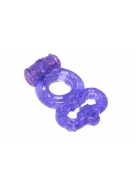 Фиолетовое эрекционное кольцо Rings Treadle с подхватом - Lola Games - в Хабаровске купить с доставкой