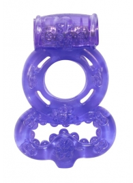 Фиолетовое эрекционное кольцо Rings Treadle с подхватом - Lola Games - в Хабаровске купить с доставкой