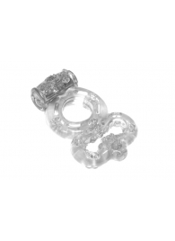 Прозрачное эрекционное кольцо Rings Treadle с подхватом - Lola Games - в Хабаровске купить с доставкой