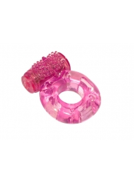 Розовое эрекционное кольцо с вибрацией Rings Axle-pin - Lola Games - в Хабаровске купить с доставкой