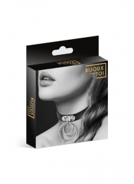 Черный чокер с двумя кольцами - Bijoux Pour Toi - купить с доставкой в Хабаровске