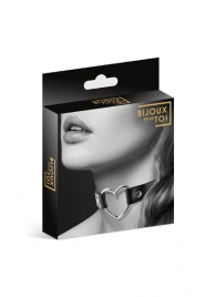 Чёрный чокер с кольцом в форме сердца - Bijoux Pour Toi - купить с доставкой в Хабаровске