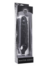 Чёрная увеличивающая насадка на член Mamba Cock Sheath Packaged - 16,5 см. - XR Brands - в Хабаровске купить с доставкой