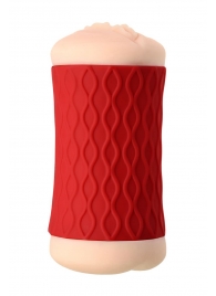 Двухсторонний мастурбатор JOS  NADIN в красном цилиндре - JOS - в Хабаровске купить с доставкой