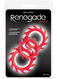 Набор из 3 красных эрекционных колец Renegade Gears - NS Novelties - в Хабаровске купить с доставкой