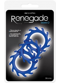Набор из 3 синих эрекционных колец Renegade Gears - NS Novelties - в Хабаровске купить с доставкой