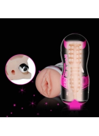 Мастурбатор-вагина Sex In A Can Vibra Vagina Tunnel - Lovetoy - в Хабаровске купить с доставкой