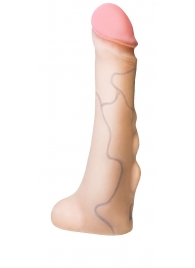 Реалистичная насадка с мошонкой REAL Standard - 18 см. - LOVETOY (А-Полимер) - купить с доставкой в Хабаровске