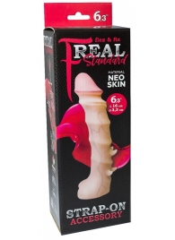 Насадка REAL Standard со спиралевидным узором - 19 см. - LOVETOY (А-Полимер) - купить с доставкой в Хабаровске