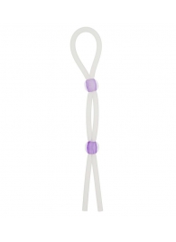 Прозрачное эрекционное кольцо-лассо SILICONE LASSO COCK RING DUAL BEADS - NMC - в Хабаровске купить с доставкой