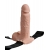 Телесный перезаряжаемый вибрострапон 7  Hollow Rechargeable Strap-on with Balls - 20,3 см. - Pipedream - купить с доставкой в Хабаровске