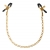 Чёрные с золотом зажимы на соски Gold Chain Nipple Clamps - Pipedream - купить с доставкой в Хабаровске