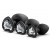 Набор из 3 черных пробок с прозрачным кристаллом-сердечком Bling Plugs Training Kit - Blush Novelties - купить с доставкой в Хабаровске