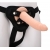 Телесный страпон на черных трусиках STRAP ON REAL DILDO - 20 см. - Dream Toys - купить с доставкой в Хабаровске