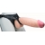 Телесный реалистичный фаллоимитатор на черных трусиках Real Big Strap-On - 34,5 см. - LOVETOY (А-Полимер) - купить с доставкой в Хабаровске