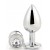 Серебристая анальная втулка с прозрачным кристаллом - 7,1 см. - Dream Toys - купить с доставкой в Хабаровске