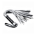 Серебристая плетка Struggle My Flogger с черной ручкой - 45 см. - Lovetoy - купить с доставкой в Хабаровске