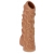 Телесная насадка с венками и открытой головкой Nude Sleeve L - 14 см. - KOKOS - в Хабаровске купить с доставкой
