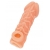 Телесная закрытая насадка с венками Cock Sleeve Size L - 17,6 см. - KOKOS - в Хабаровске купить с доставкой
