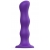 Фиолетовая насадка Strap-On-Me Dildo Geisha Balls size XL - Strap-on-me - купить с доставкой в Хабаровске