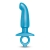 Голубая анальная пробка для массажа простаты Hither Silicone Prostate Plug - 14,3 см. - b-Vibe - в Хабаровске купить с доставкой