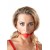 Силиконовый кляп-шар на чёрных ремешках Red Gag silicone - Orion - купить с доставкой в Хабаровске