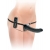 Черный страпон с вагинальной пробкой Deluxe Vibrating Penetrix Strap-On - 19 см. - Pipedream - купить с доставкой в Хабаровске