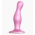 Розовая насадка Strap-On-Me Dildo Plug Curvy size M - Strap-on-me - купить с доставкой в Хабаровске