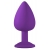 Большая фиолетовая анальная пробка Emotions Cutie Large с голубым кристаллом - 10 см. - Lola Games - купить с доставкой в Хабаровске