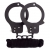 Чёрные наручники из листового металла в комплекте с веревкой BONDX METAL CUFFS LOVE ROPE SET - Dream Toys - купить с доставкой в Хабаровске
